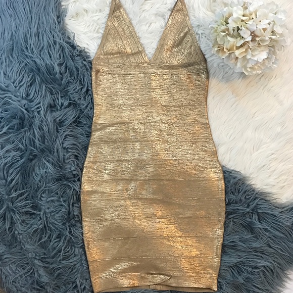 VENUS Dresses & Skirts - NWOT Venus gold bandage dress
